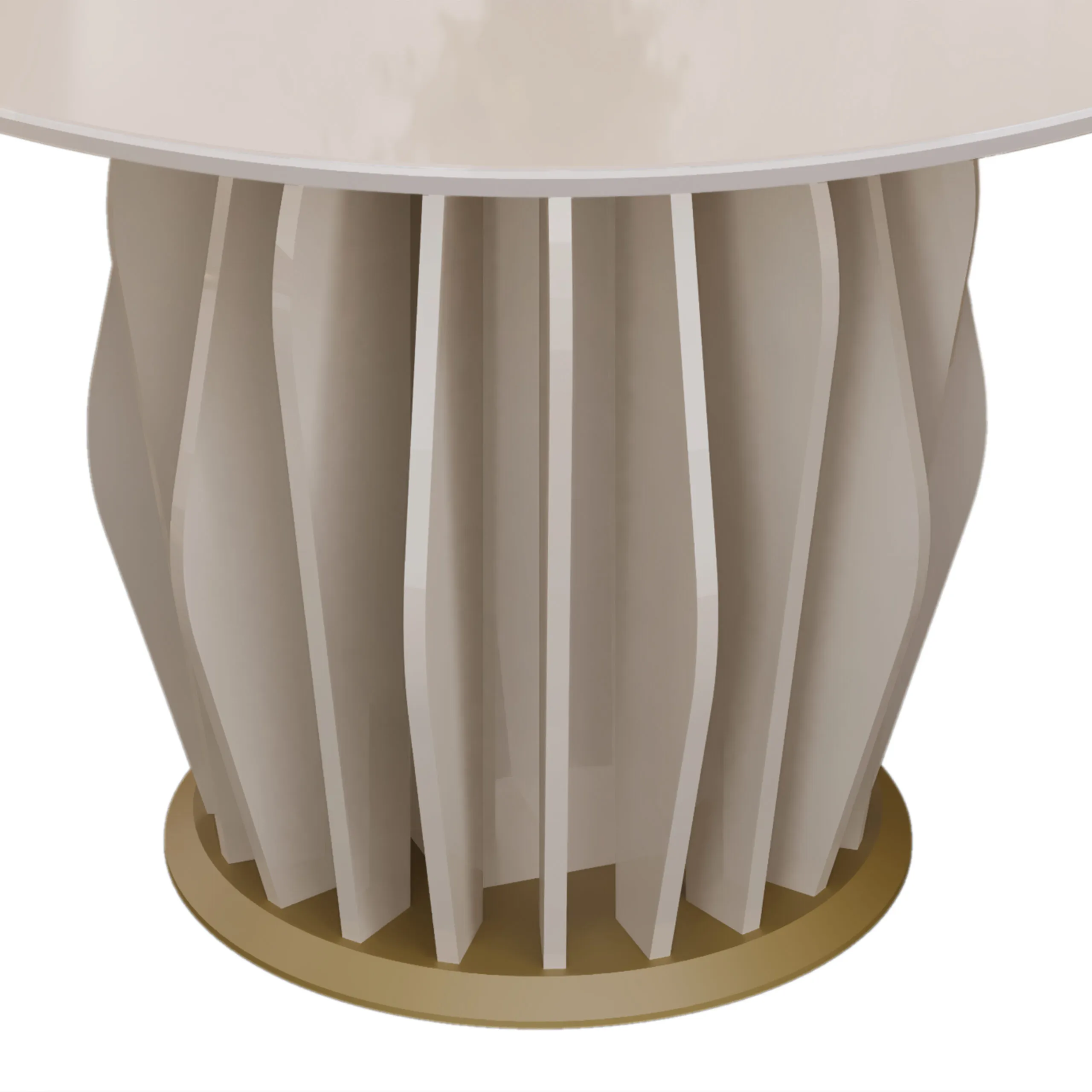 MESA TOKYO - TAMPO CHANF. REDONDO MAD/VD 1360X1360X30 MM OFF WHITE/OFF WHITE - Image 3