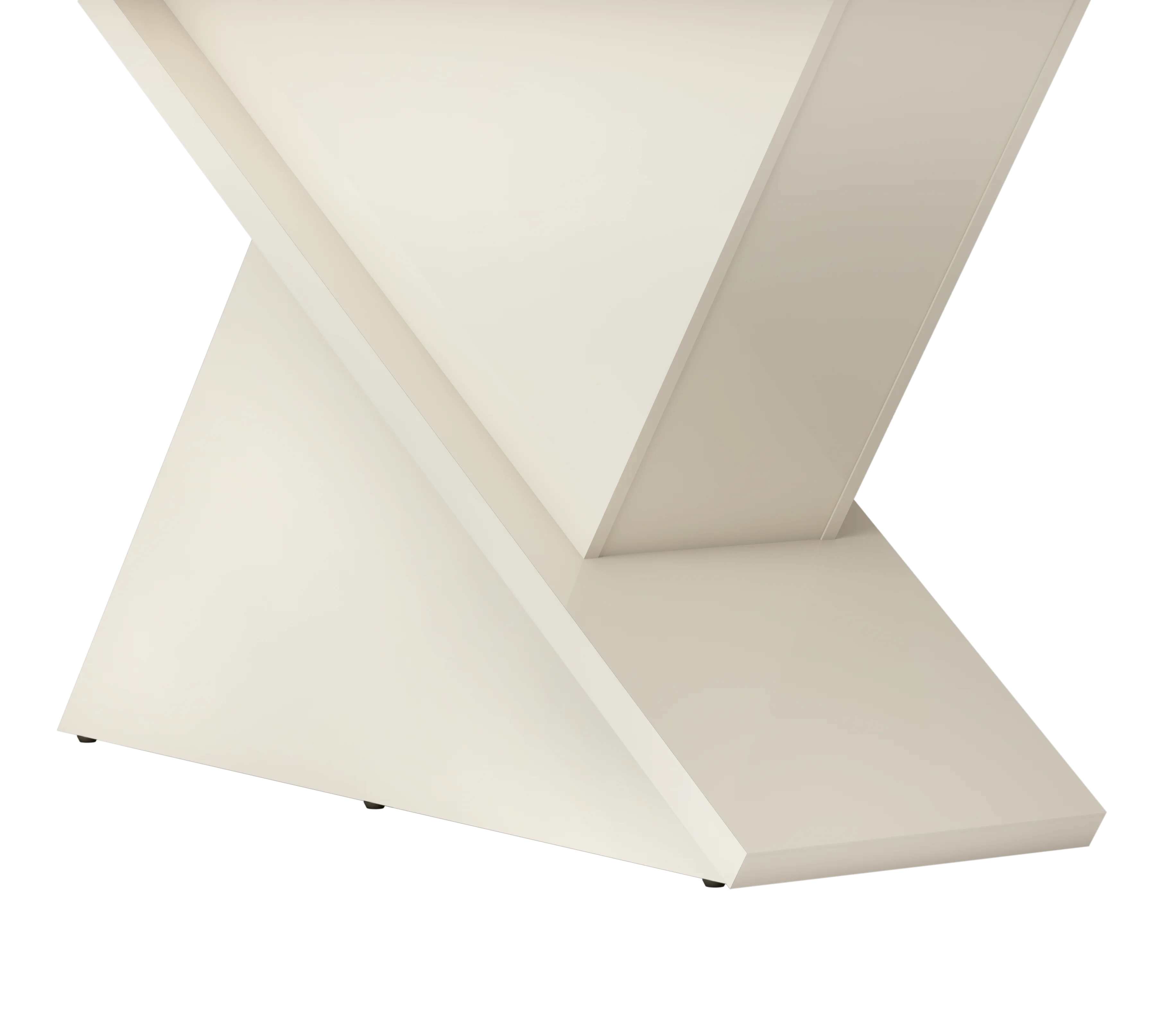 MESA ZAFIRA - TAMPO CHANF. CURVO MAD/VD 2000X1000X30 MM OFF WHITE/OFF WHITE - Image 3